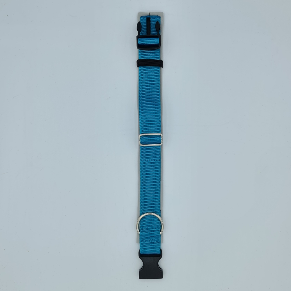 Halsband Petrol & hellgrau, verstellbar & gepolstert